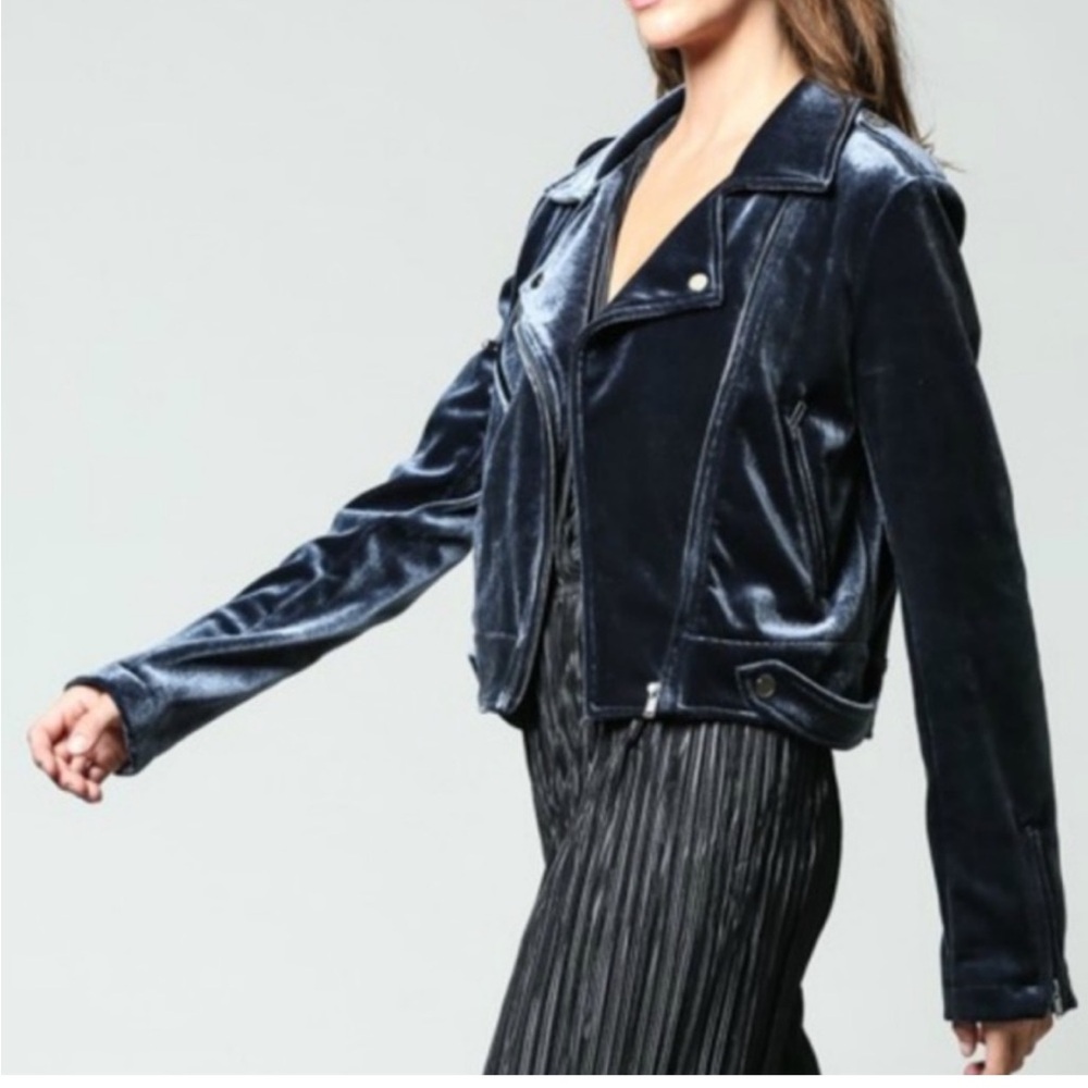 Fate blue/slate velvet jacket.